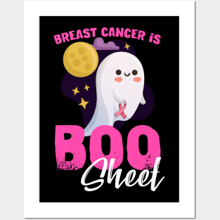 Breast Cancer is Boo Sheet Funny Halloween Cancer Awareness Posters and Art